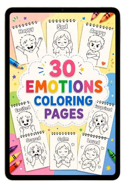 30 Emotions Coloring Pages